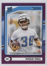 2024 Panini Donruss Rated Rookie Purple Press Proof Kimani Vidal #355 0jm6