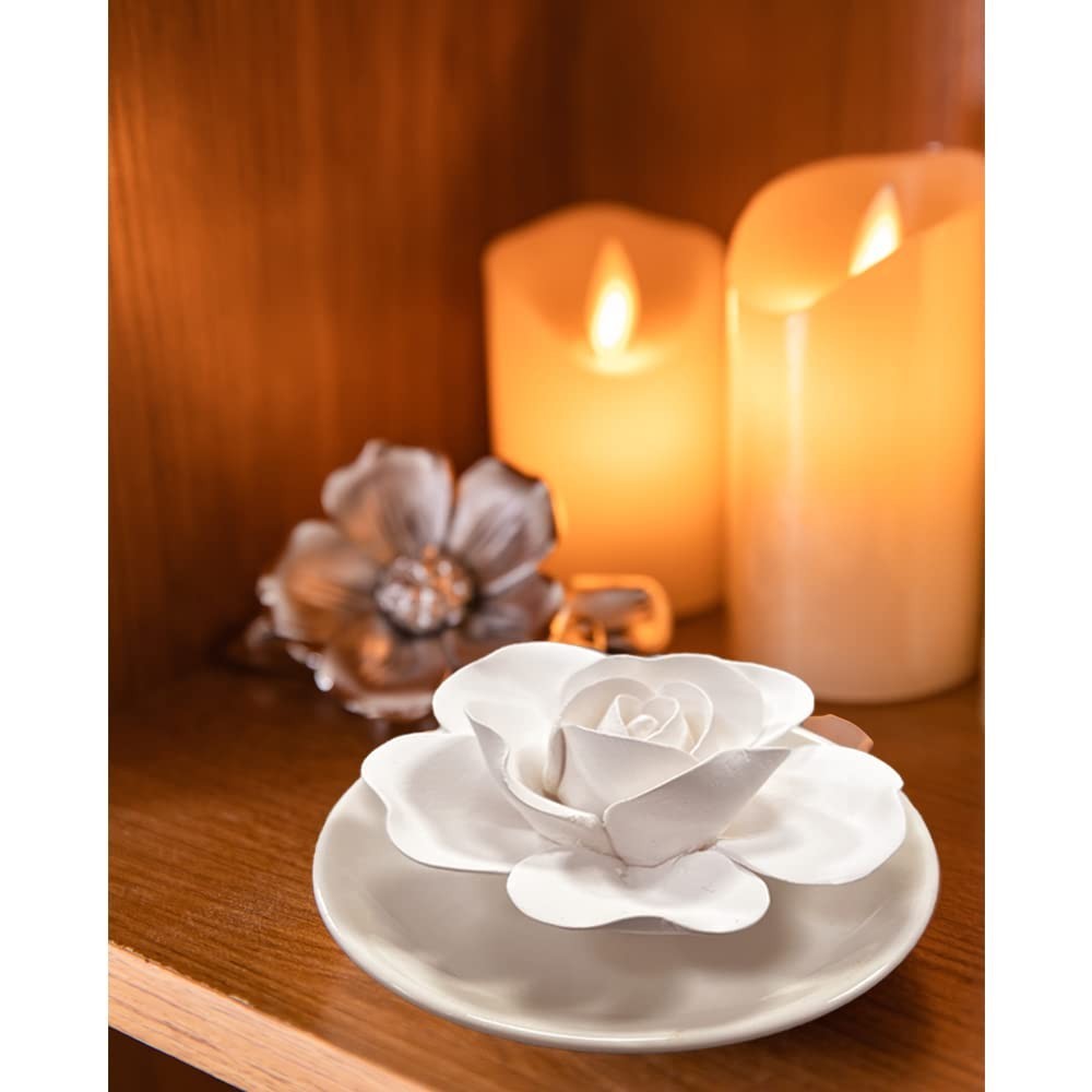 Compact Jasmine Flower Essential Oil Diffuser - Elegant Home Aroma Solution