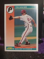 1992 Score - Tim Mauser #744 Rookie Prospect on Front (RC)