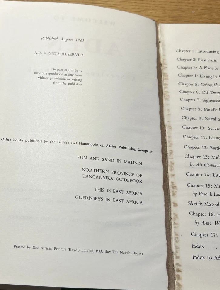 Vintage collectible book Welcome To Aden A Services Guidebook 1961 Hardcover  - Image 3 of 4