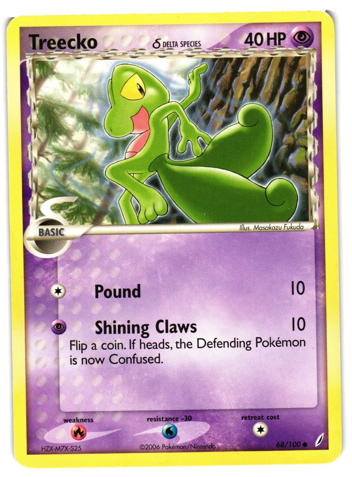 Pokemon TCG Treecko 68/100 Common Crystal Guardians MP/HP