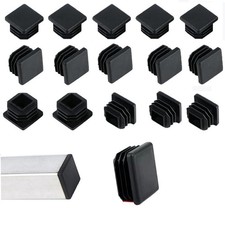 16 Pack Square Plastic Plugs,1" Inch Insert End Caps for Square Tubing Pos