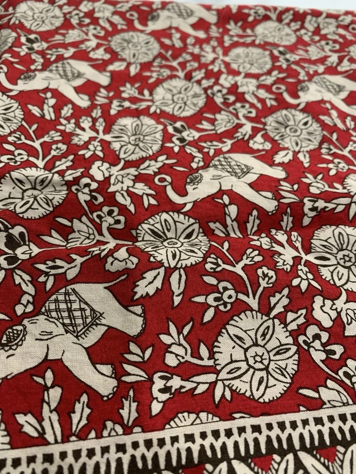 Bufanda envolvente grande J Crew RARA borgoña/blanco 100 % algodón estampado floral Liberty Foto 4 de 4