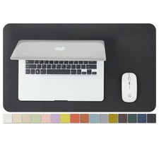 1 PCS Black 23.6x13.8 Inch PU Leather NonSlip Desk Pad Small Mouse Mat Office