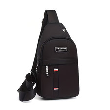 Borsa Petto Uomo Marsupio Tracolla Monospalla Sport Viaggio Zip nero