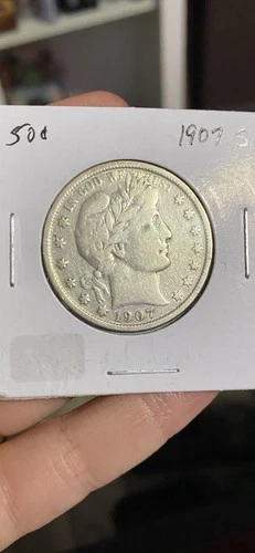 1907-S Barber Half Dollar — photo from the most recent tracked eBay sale