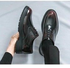 Occident Men's Faux Leather Lace Up Oxfords Business Wedding Dress Casual Shoes