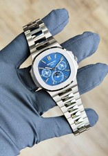 Patek Philippe Nautilus 40 Blue Sunburst Index Preowned 2022 5740/1G-001