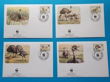 ÑANDU AVESTRUZ (Uruguay) 4 FDC/SPD WWF 1993 Fauna