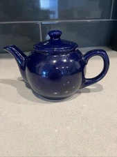 VTG 4 1/4"  Price & Kensington Deep Cobalt Blue Ceramic Tea Pot & Lid England