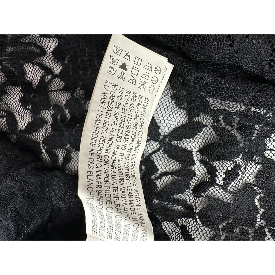 Womens Whimsigoth Sheer Lace Duster Kimono Size M Black Witchy Gothic Romantic - Image 4 of 4