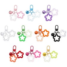 Quvvarly 10PCS Star Keychain for Women, Cute Bell Charms One Size, Multicolor