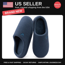 Men's Comfy Memory Foam Indoor Slippers - Soft, Cozy, Non-Slip House Shoes