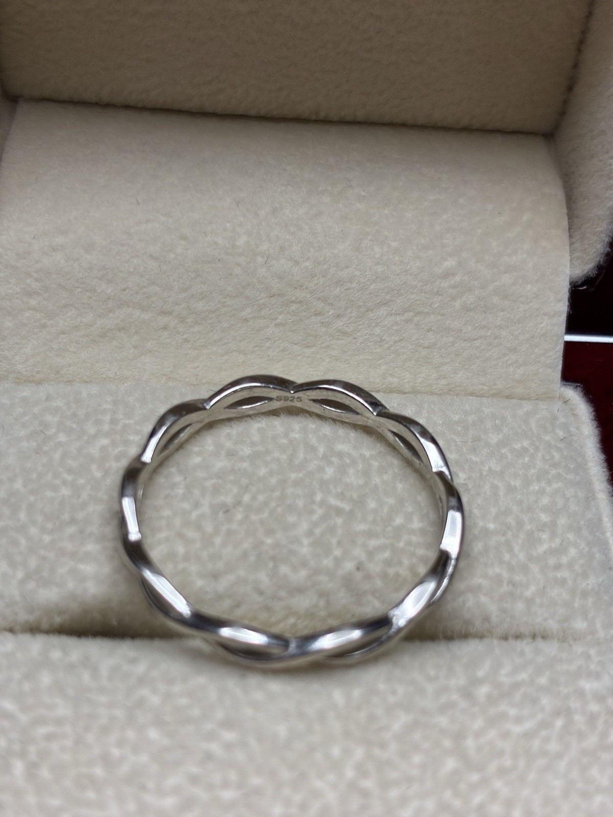Infinity Love Ring Sterling Silver Thin Band Inte… - image 2