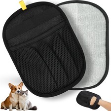 Kikazarru Upgraded 5-Finger Pet Hair Removal Glove for Cats & 1Pcs Black