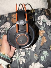 AKG K712 PRO Reference Studio Headphones Open Back Over Ear Wired Black Orange