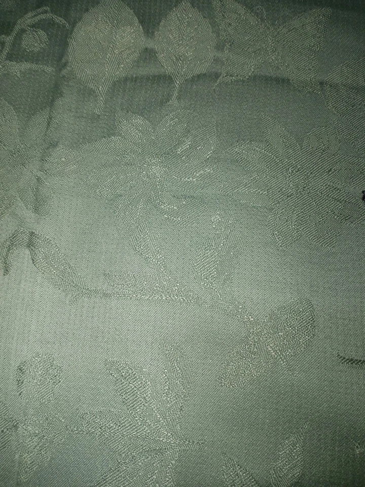 2) 26"X 1.38 Yds Textured Upholstery Fabric Pcs Embroidered Butterflies Blue - Image 4 of 4