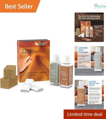 Leather Care Kit Liquid Cleaner and Conditioner for Car Furniture & Purses