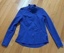 Spyder Active Zip Up Jacket Women's Size M Excellent Condition Blue Thumb Hole
