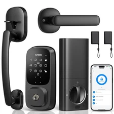 Palm Vein Smart Front Door Lock Set WiFi Keyless Entry Digital Keypad Deadbolt