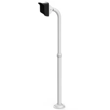 Blütezeit Adjustable Gooseneck Pedestal Post 23.6"-47.2" for Wired Keypad-White