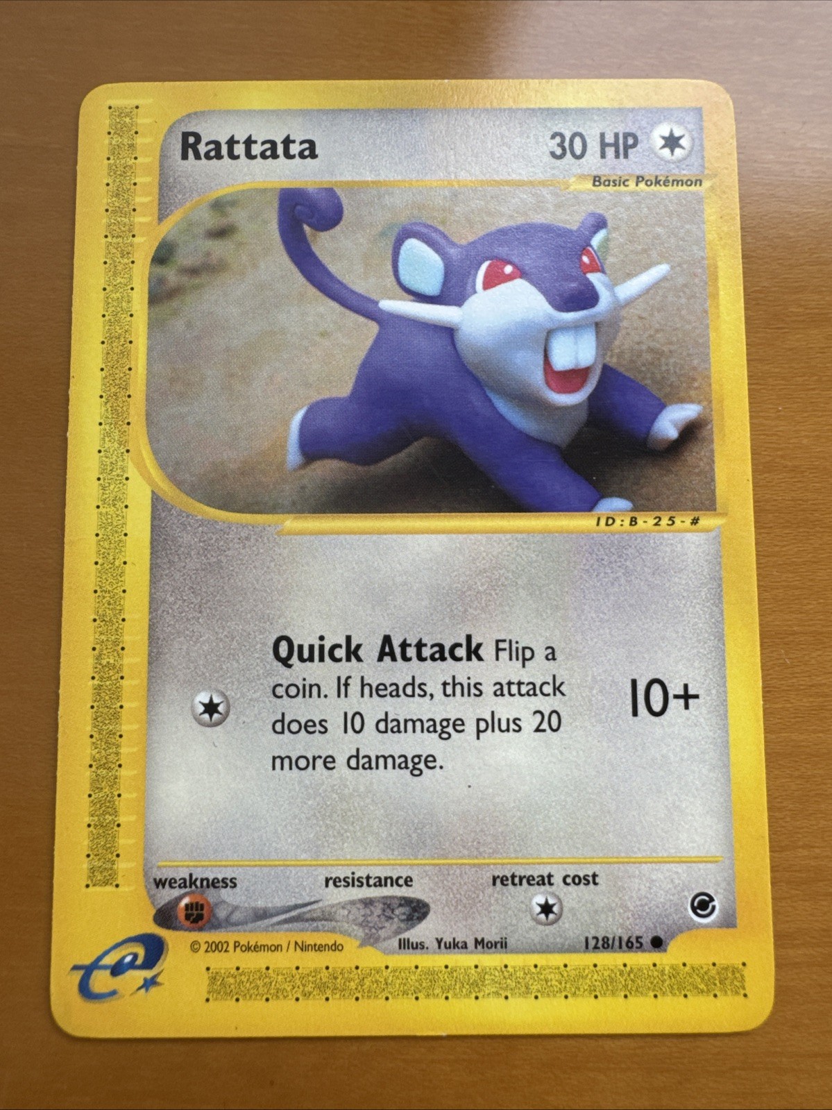 Pokemon Expedition Rattata 128/165 NEAR MINT Yuka Morii