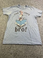 Dr Seuss Cat In The Hat Cool Story Small Blue T Shirt Book Bow Tie Red/White Hat