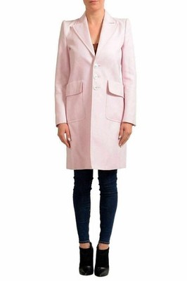$900 Dsquared2 Silk Pink Three Button Women's  Basic Coat US XS IT 38