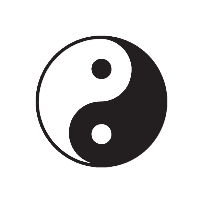 Yin Yang - Vinyl Decal Sticker - Multiple Color & Sizes - ebn761