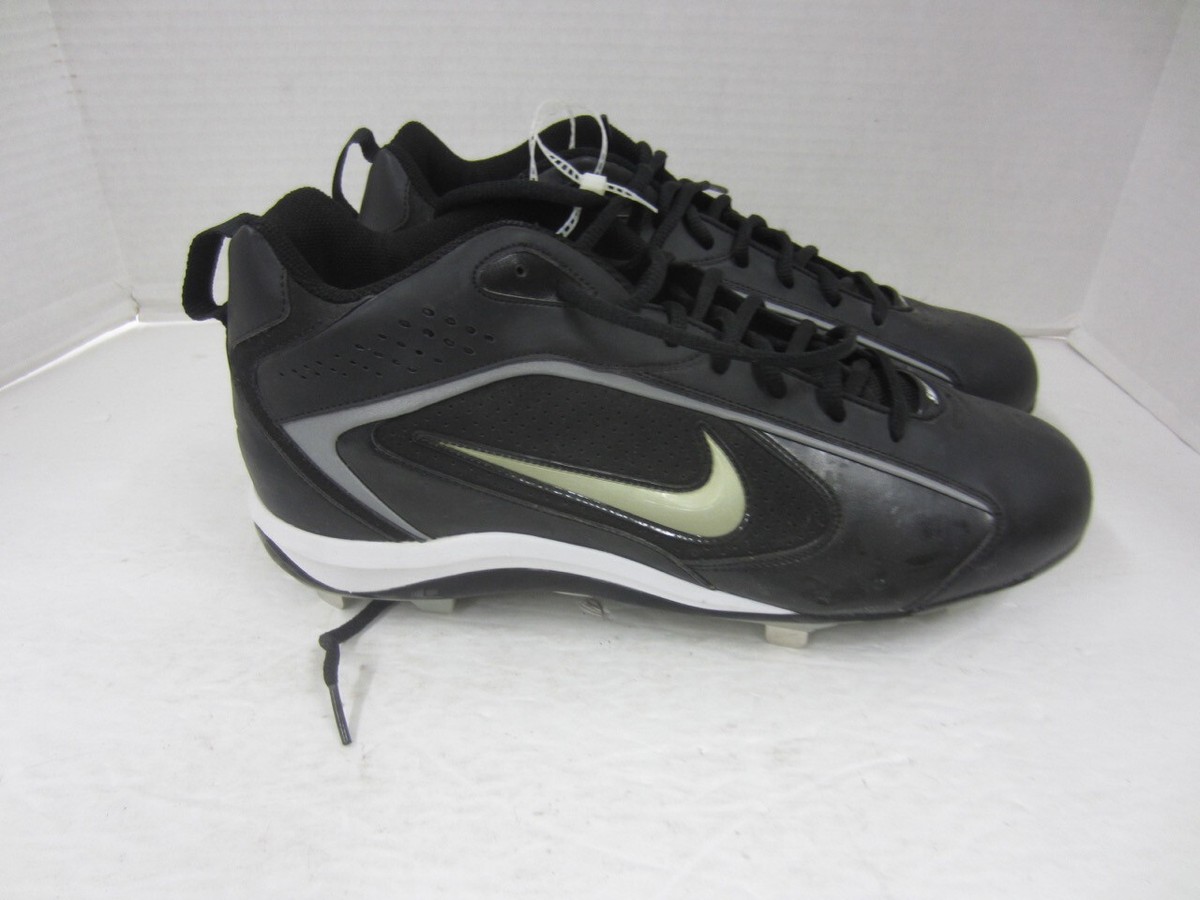 Nike Mens SLASHER 3/4 Baseball Cleats Size 14 Black & White  display picture 3