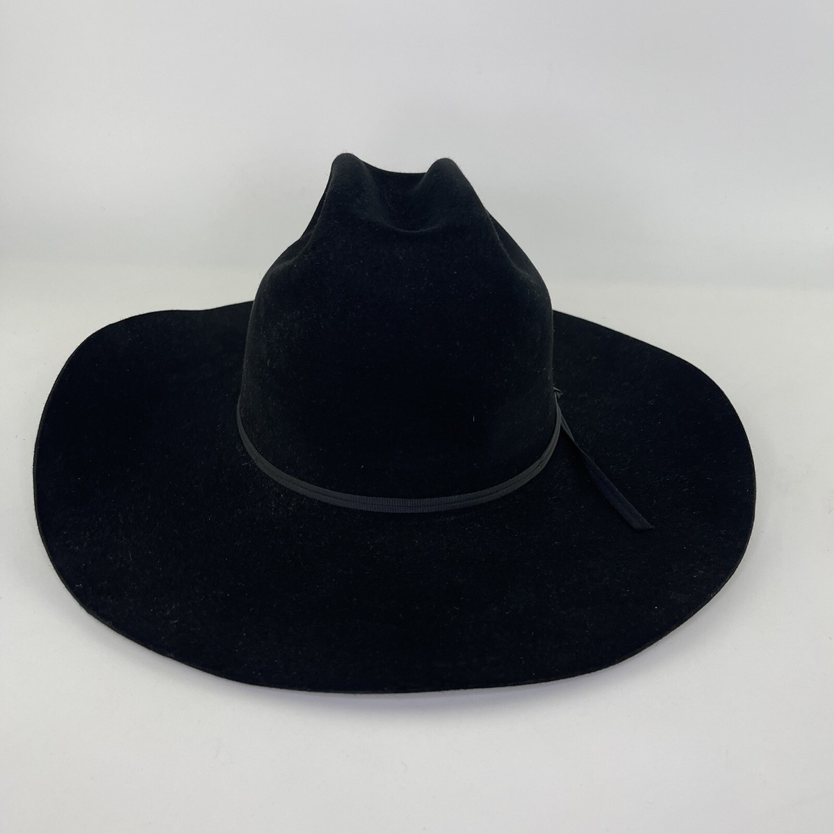 Chapeau Cowboy Vintage Stetson 3X Castor Beige Avec Plume - Taille 6 7/8