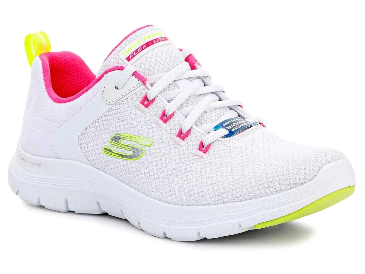 Visser Manga Zeeziekte NEW Womens Skechers Flex Appeal 4.0 Lace-Up Sneaker Elegant Ways White Size  10 | eBay