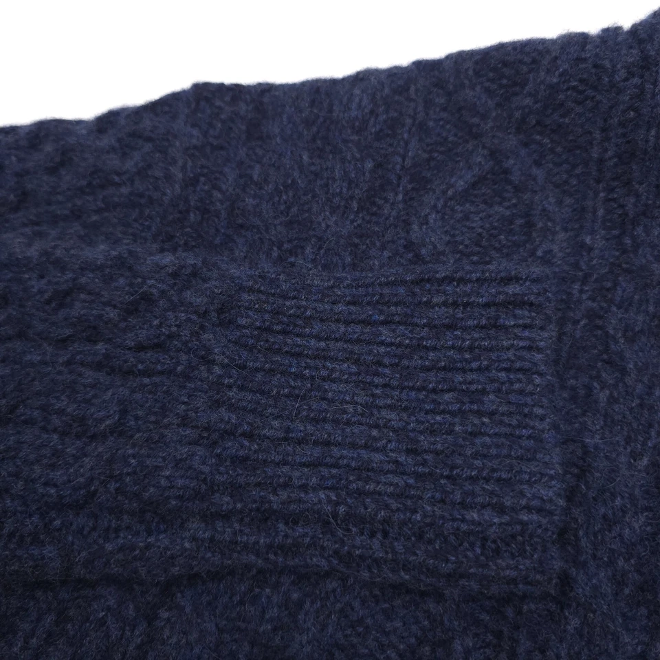 $398 Polo Ralph Lauren Aran Knit Wool Alpaca Zip Pullover Sweater Mens Large - Image 3 of 4