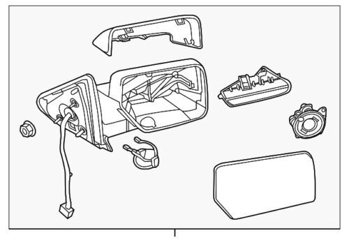 Conjunto de espejo para Ford (N/P CL1Z-17683-CBPTM)