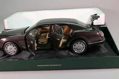 Minichamps 100139905 Bentley Mulsanne 2010 (Brown-Met.) 1:18 in a hinged box