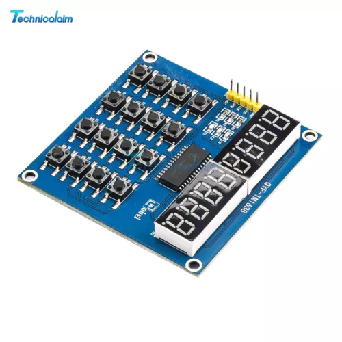 Digital TM1638 MCU 8 Bits LED Tube Module Keyboard Scan and Display Module