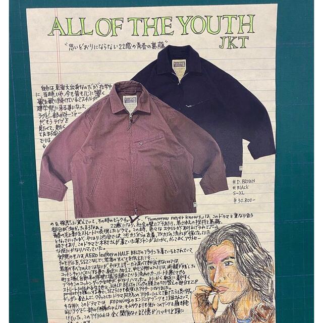 SSZ 22SS AOT YOUTH JACKET All about youth canvas zip-up jacket M D 