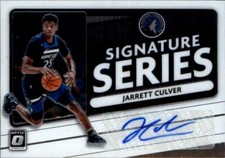 Jarrett Culver 2020-21 Donruss Optic Signature Series Auto Card #SS-JCU