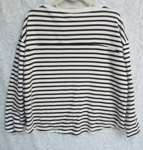 Bonds Black Striped Long Sleeves Top Pockets size XL New - Picture 7 of 8