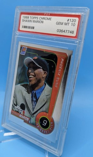 1999 Shawn Marion Topps Chrome #120 Rookie RC PSA 10 Hall of Fame - Picture 3 of 4