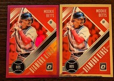 Mookie Betts 2018 Optic DK Diamond Kings #27 Purple Holo & Base Red Sox /Dodgers
