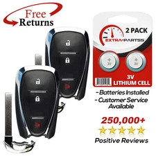 2 Remote Keyless Entry Fob Replacement Uncut Key Blade For Chevrolet 3b (HYQ4EA)