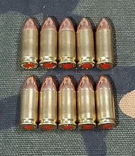 9MM LUGER SNAP CAPS  SET OF 10 (BRASS+FMJ) 115gr. WEIGHTED