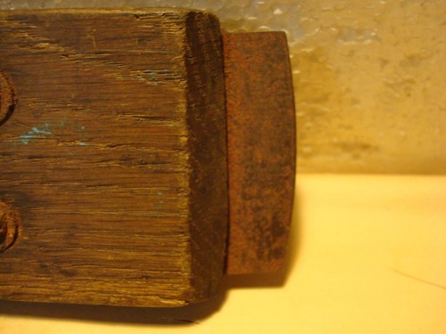 Vintage Hide Scraper Tool With Wood Handle NOT SURE WHAT IS IS REALLY - Picture 2 of 10