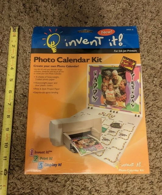 Invent It Photo Calendar Kit Create Your Own 15 Sheets For Sale Online 