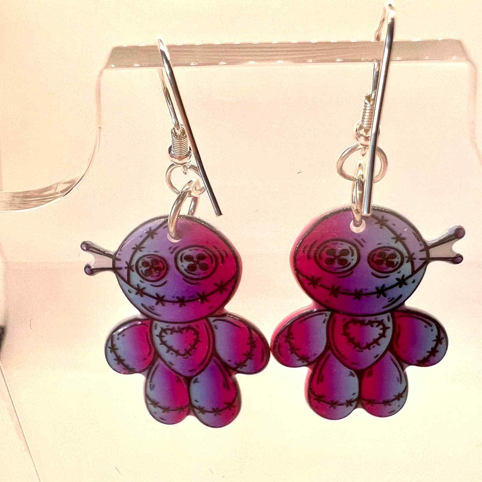 Voodoo Doll Earrings Horror Halloween Earrings New Orleans Earrings