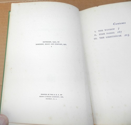 Virgina Woolf. TO THE LIGHTHOUSE, 1927 1st Printing. - Picture 6 of 12