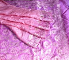 BVH WEARABLE PURE SILK Vintage Sari Saree 5yds 22June9701 X11 E653 Pink ABCKB