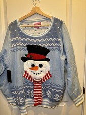 Tipsy Elves Snowman Ugly Christmas Sweater Women's Size XL New with Tags