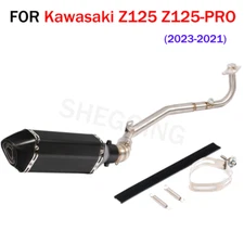 For Kawasaki Z125 Z125 PRO Motorcycle Exhaust Complete System Slip On 2013-2021